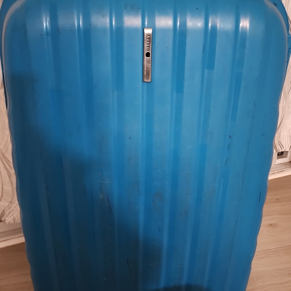 Delsey Blue Hard Shell Suitcase - Picture 3 of 5